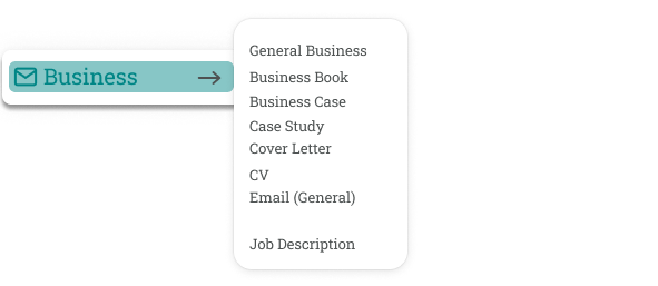 Business writing setting