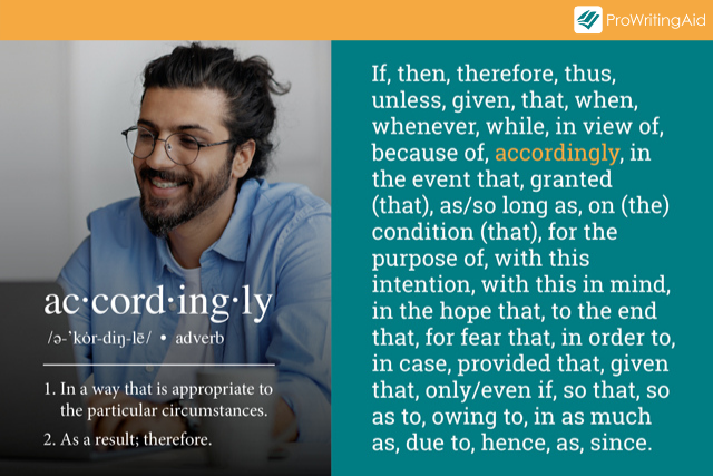 cause and effect transition words examples