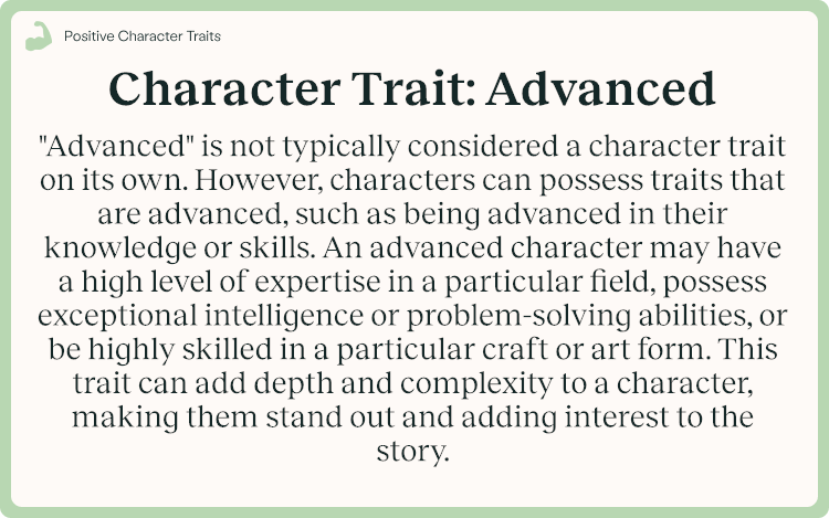 Character Trait Advanced