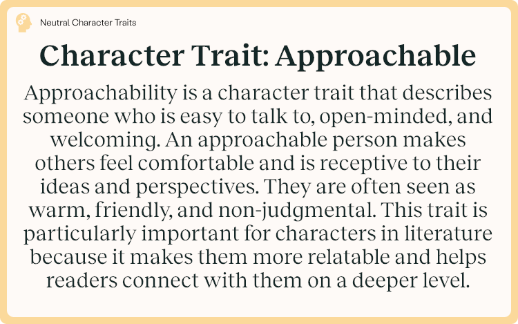 Character Trait Approachable