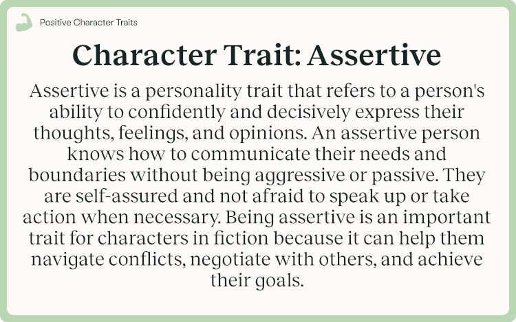 Character Trait Assertive