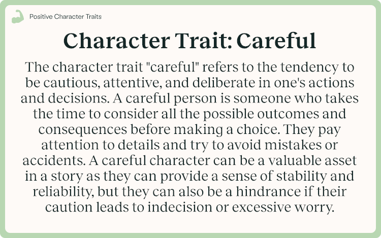 Character Trait Careful