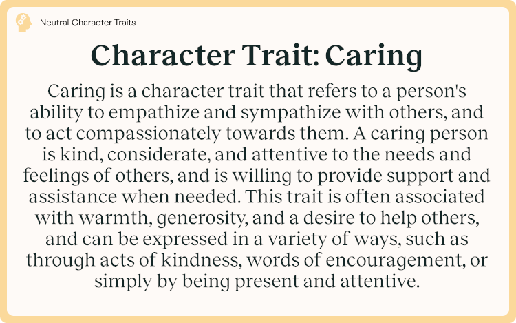 Character Trait Caring