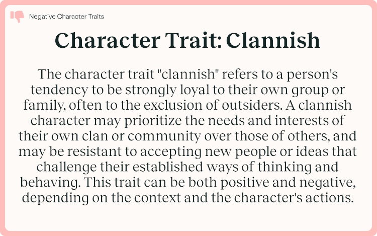 Character Trait Clannish