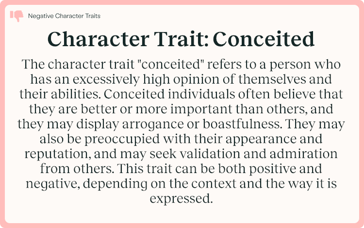 Character Trait Conceited