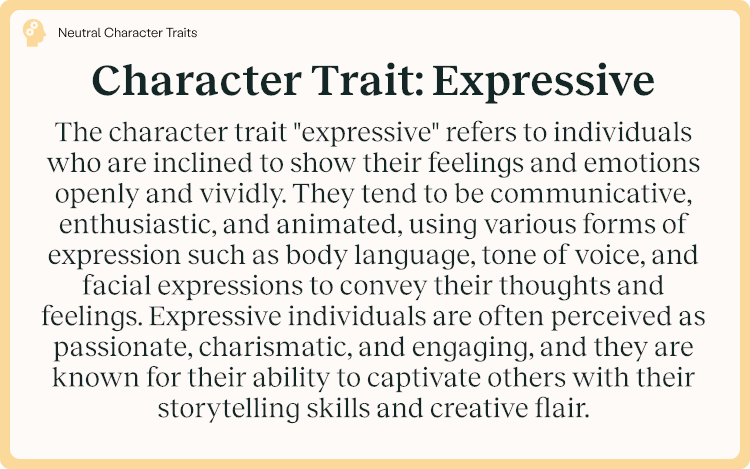 Character Trait Expressive