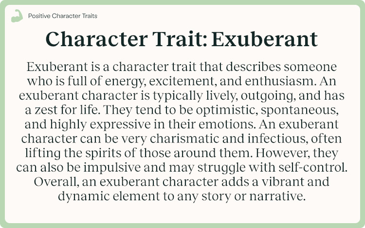 Character Trait Exuberant