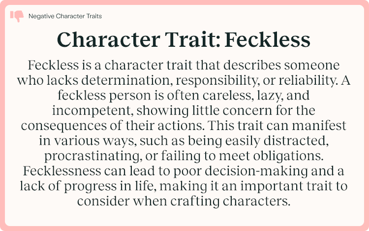 Character Trait Feckless