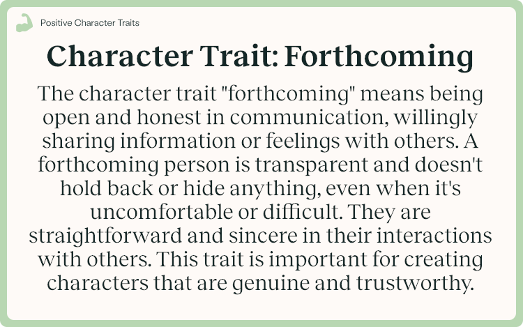 Character Trait Forthcoming