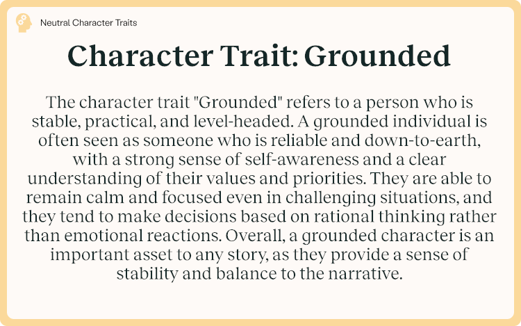 Character Trait Grounded