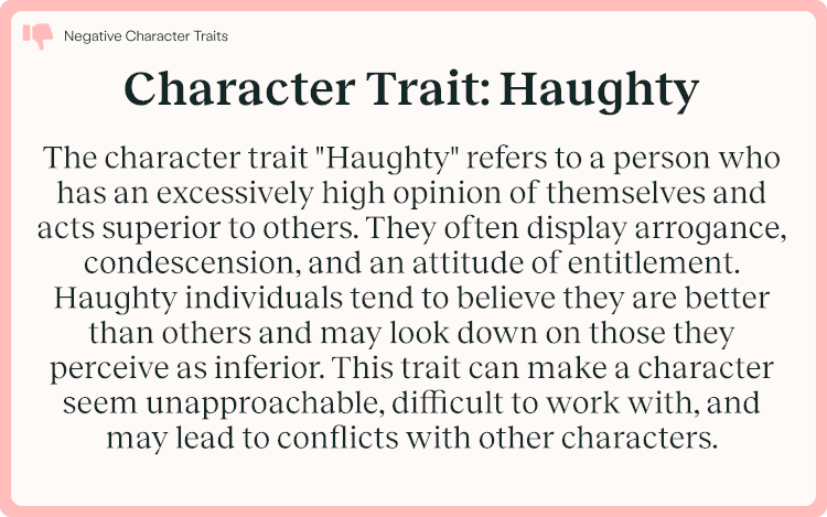 Character Trait Haughty