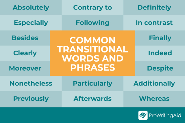 Common Transitional Words