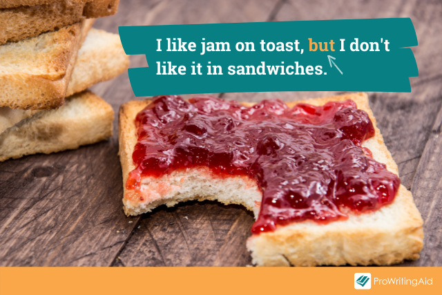 example sentence using 'but'