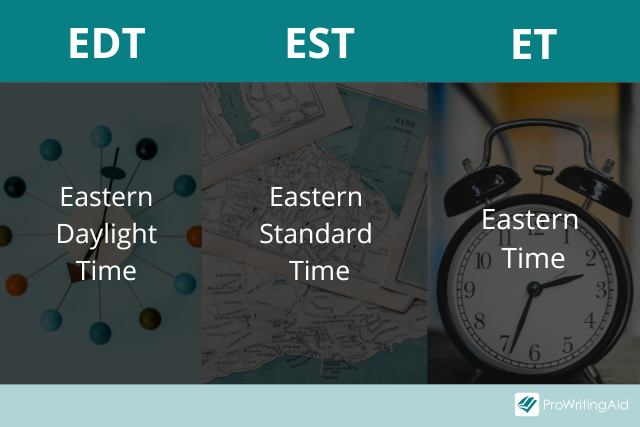 EDT vs EST vs ET differences