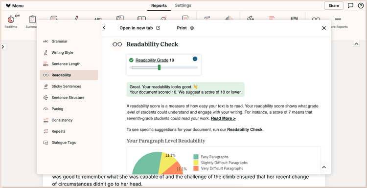 Readability scores