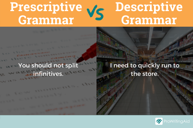 Prescriptive vs descriptive grammar