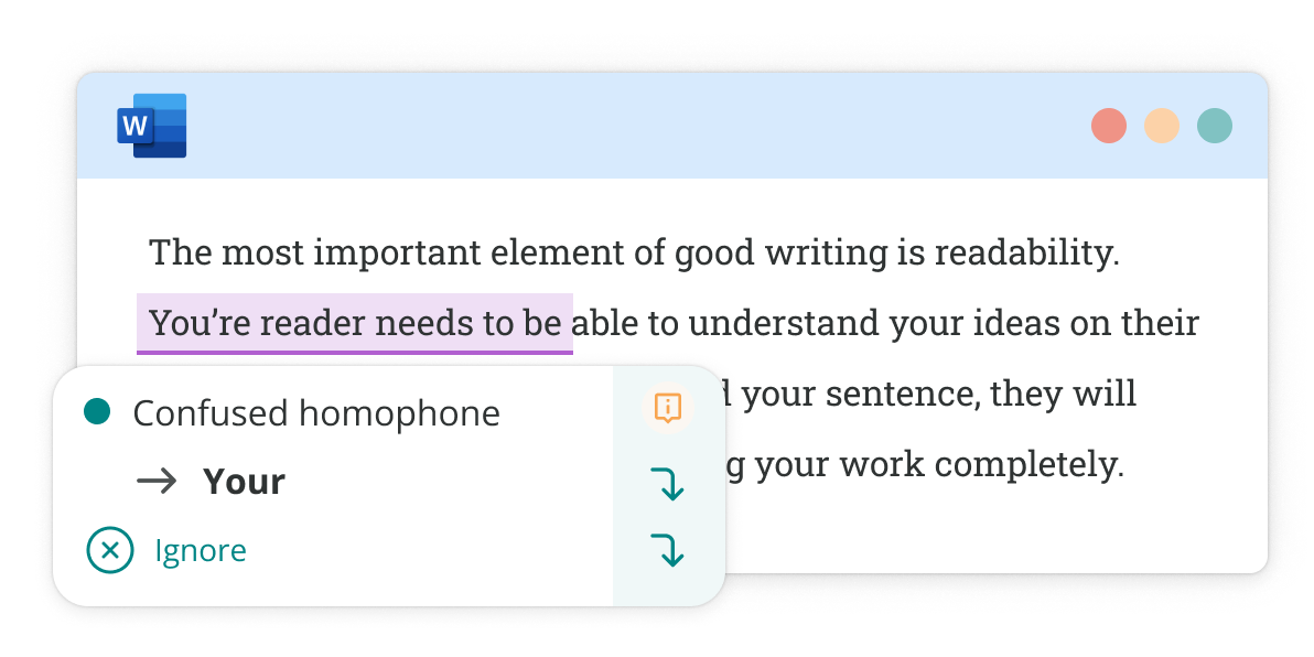 ProWritingAid correcting Grammar