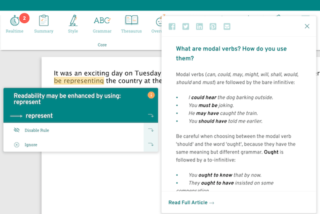 prowritingaid modal verb pop-up