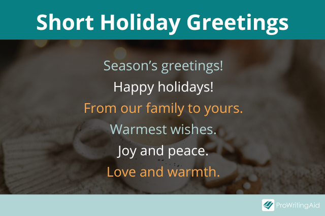 short holiday greetings