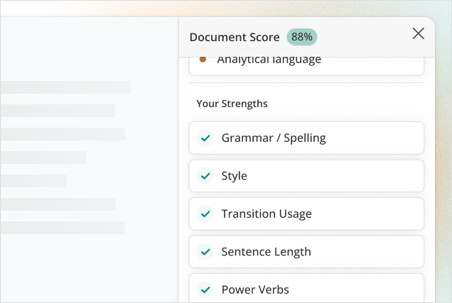 ProWritingAid's document scores