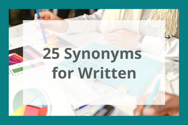 synonym for written