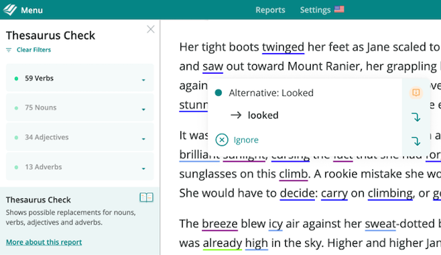 ProWritingAid's Contextual Thesaurus